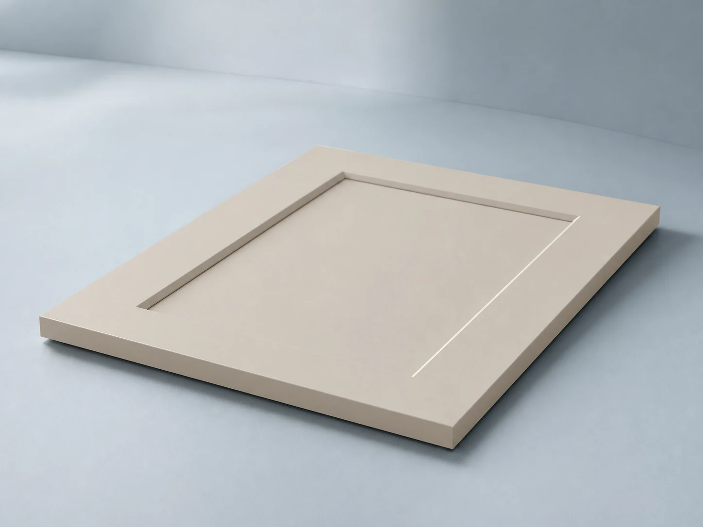 Chamfered Shaker Light Dove cabinet door