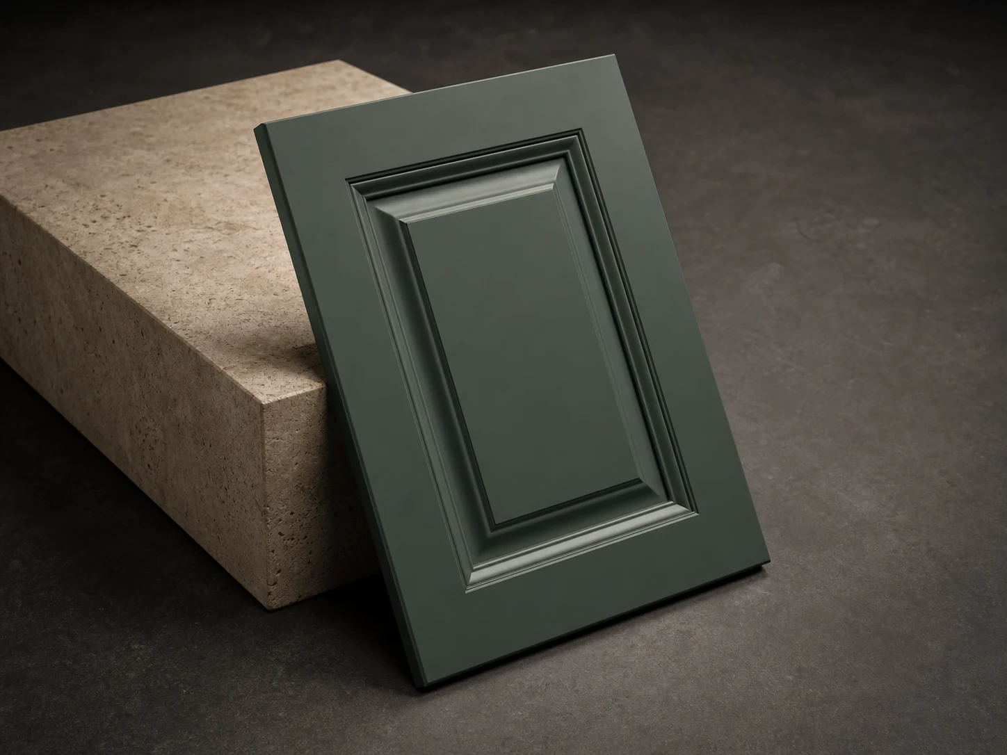Raised Panel Evergreen cabinet door