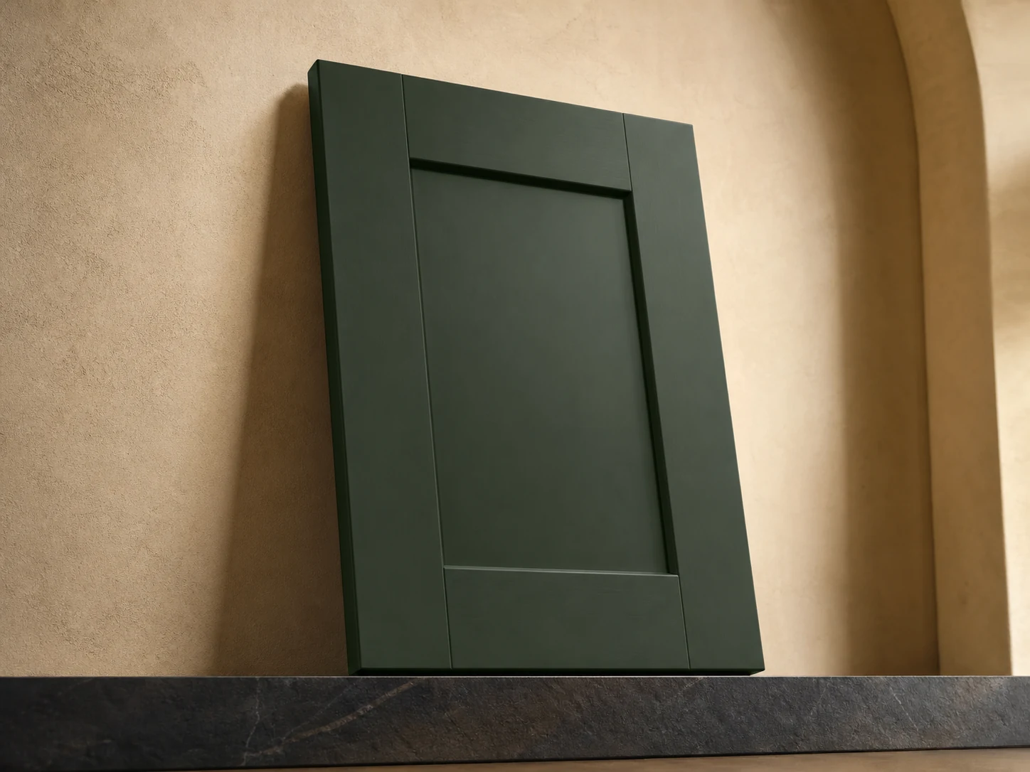 Shaker Evergreen cabinet door